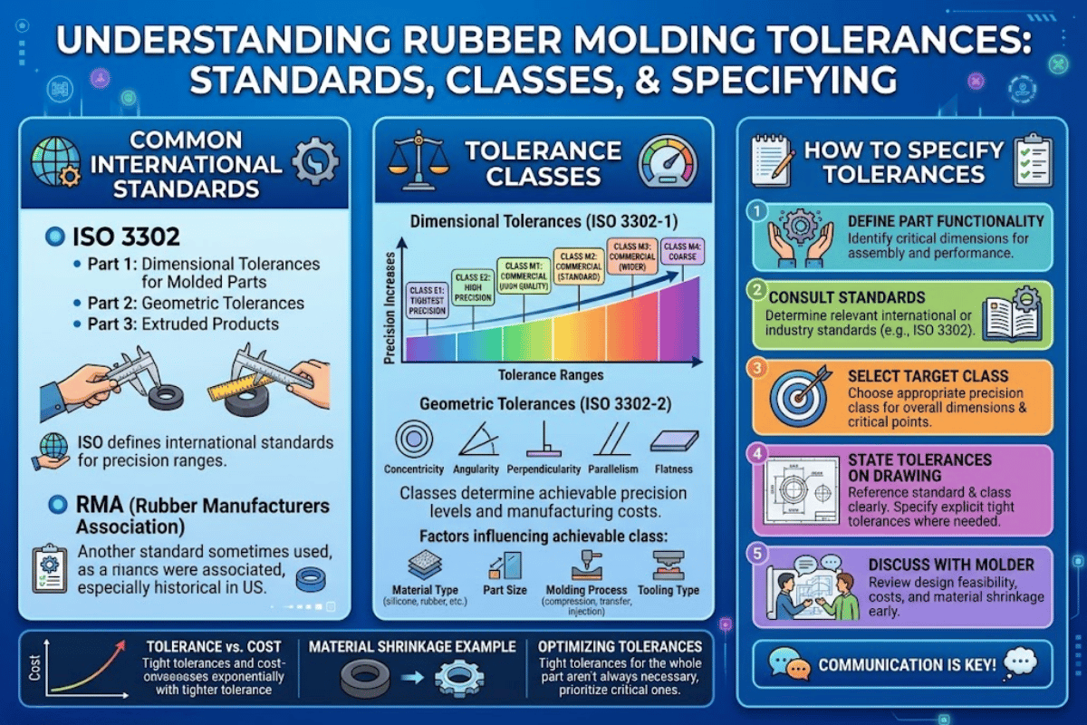Rubber Molding Tolerances Explained: Standards, Classes, and How to Specify Them