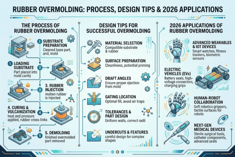 Rubber Overmolding: Process, Design Tips & 2026 Applications