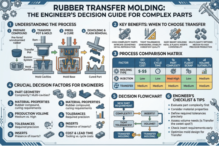 Rubber Transfer Molding: The Engineer's Decision Guide for Complex Parts