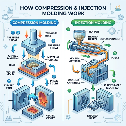 How Compression Molding and Injection Molding Work