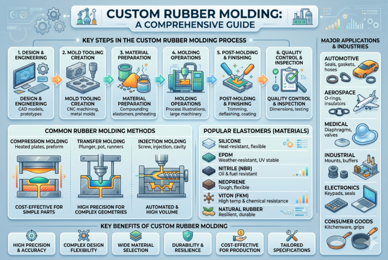 Custom Rubber Molding: Process, Materials & Tolerance Guide (2026)