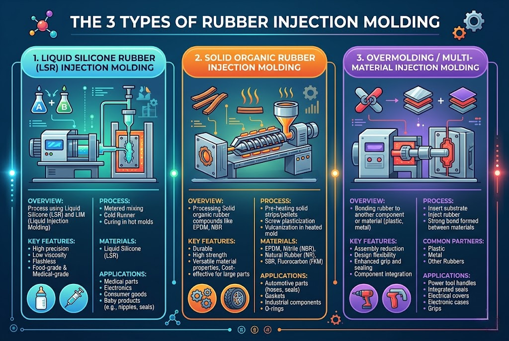 The 3 Types of Rubber Injection Molding