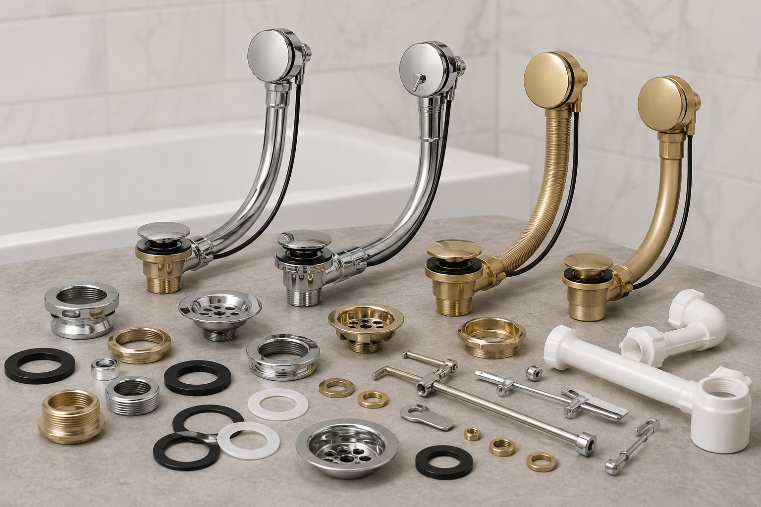 Bathtub Waste & Overflow Assemblies