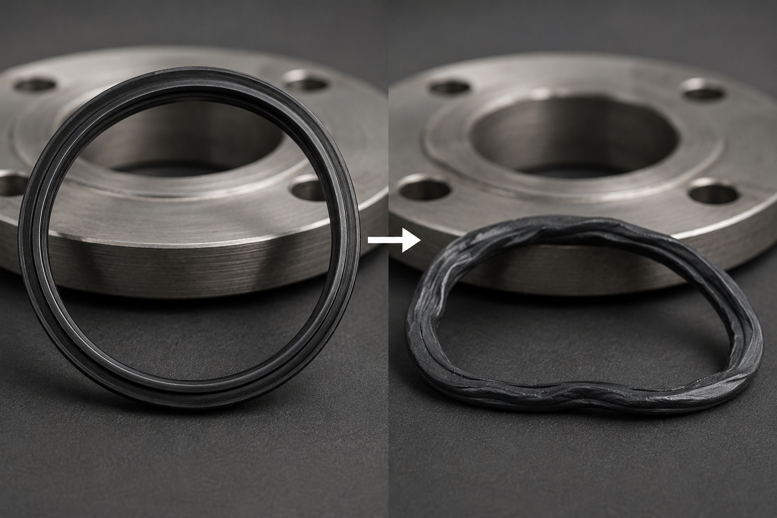 Compression set leading to slow leak