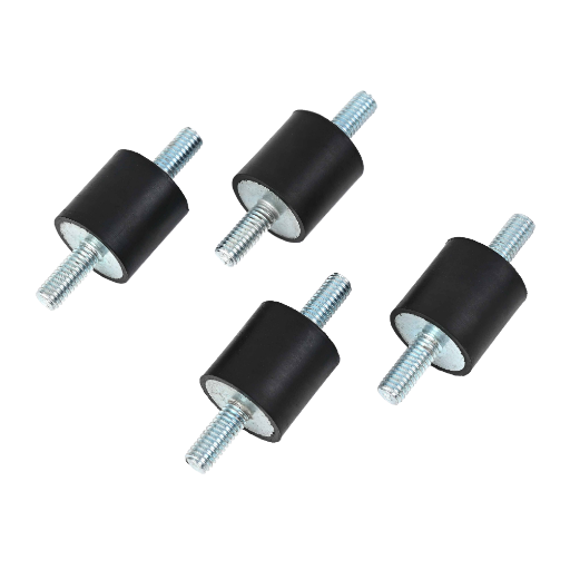 Engine mounts and NVH dampers integrating elastomer with metal load path