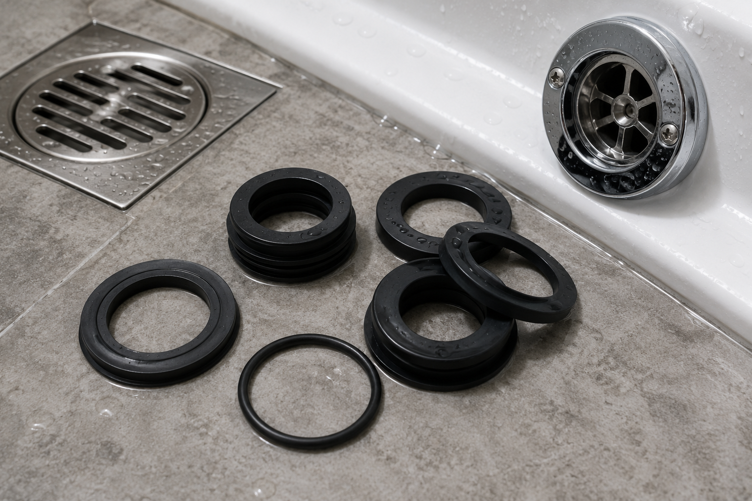 Floor-drain & bathtub-drain seals