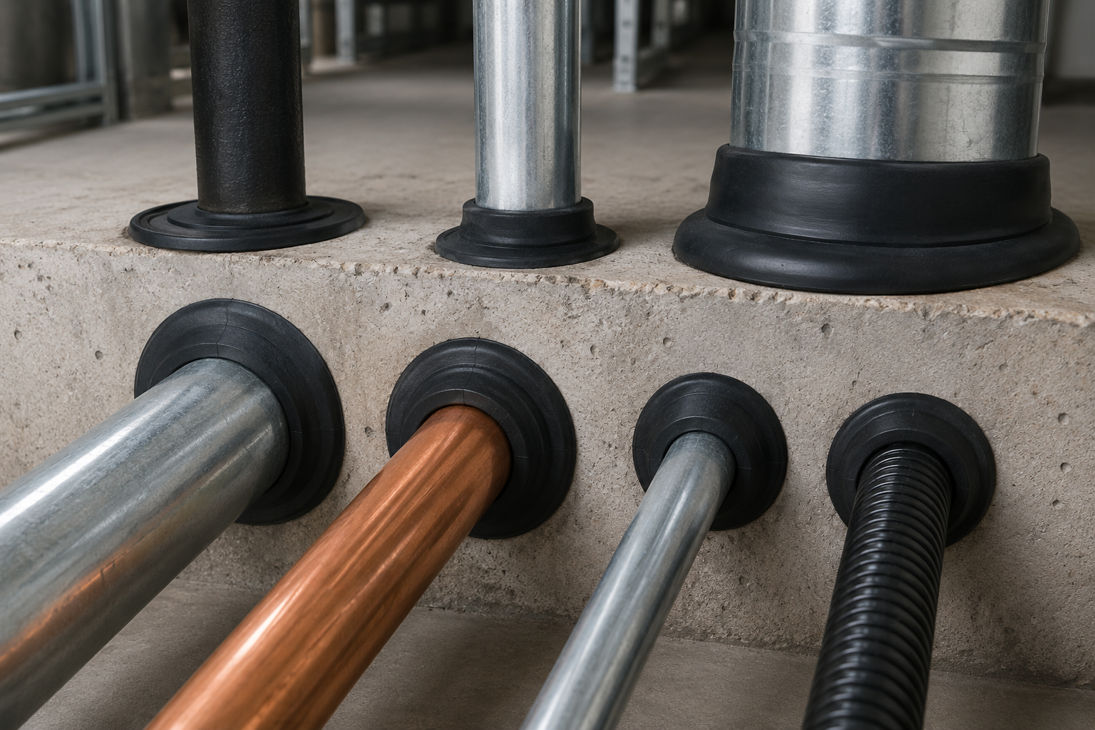 Rubber pipe sleeves & bushings