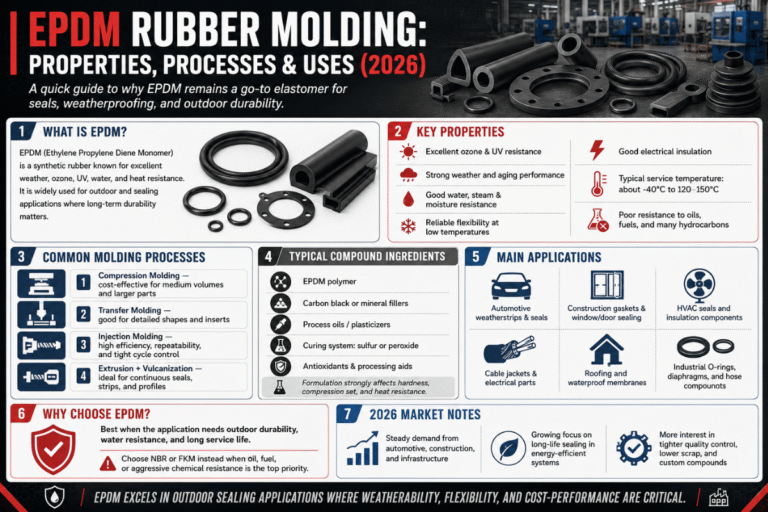 EPDM Rubber Molding: Properties, Processes & Uses (2026)