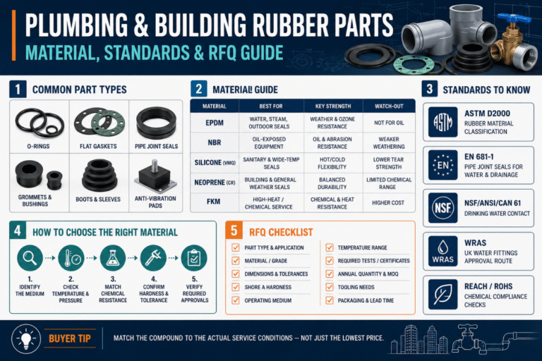 Plumbing & Building Rubber Parts: Material, Standards and RFQ Guide