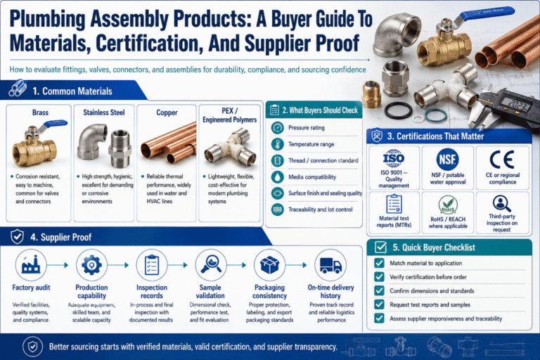 Plumbing Assembly Products: A Buyer Guide To Materials, Certification, And Supplier Proof