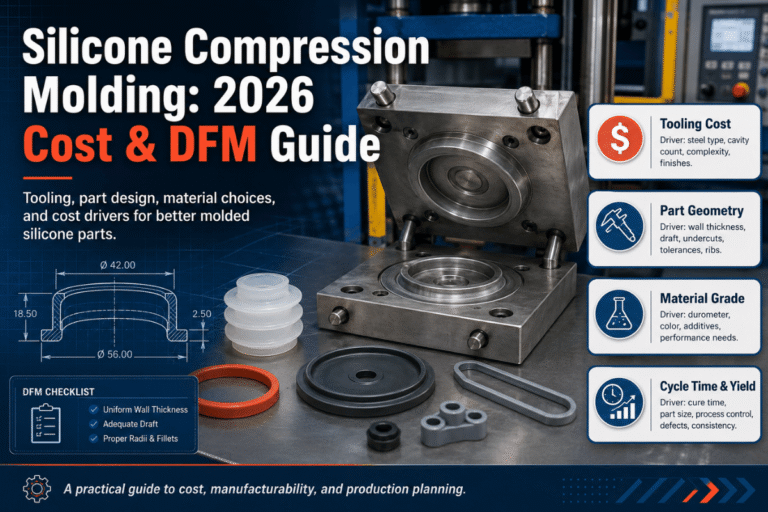 Silicone Compression Molding: 2026 Cost & DFM Guide