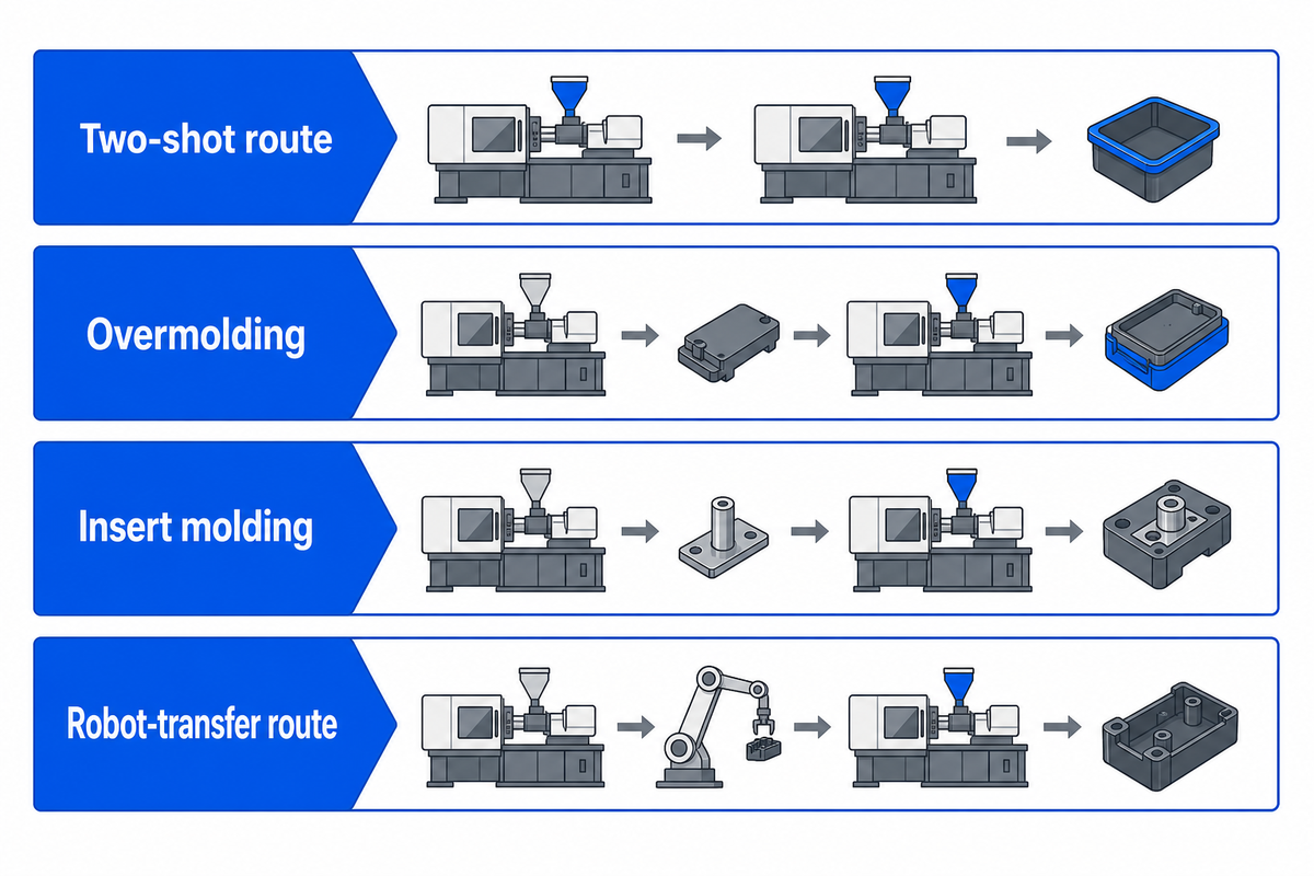 Two-Shot Molding vs Overmolding vs Insert Molding — Meitu Engelhardt