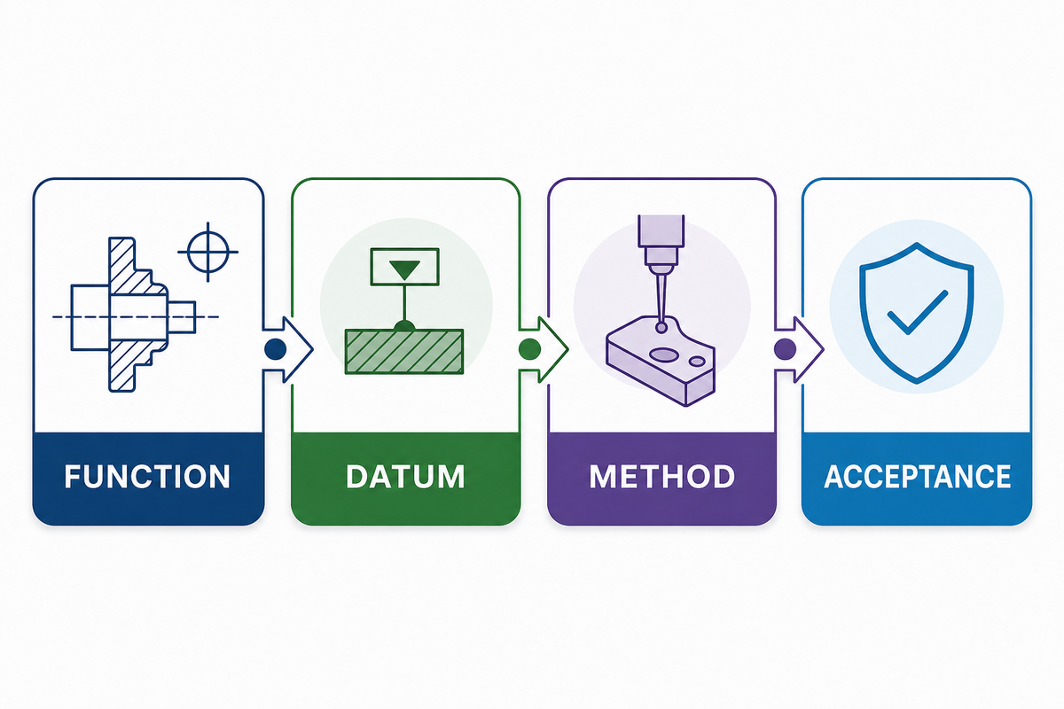 Tolerance specification chain for silicone parts.